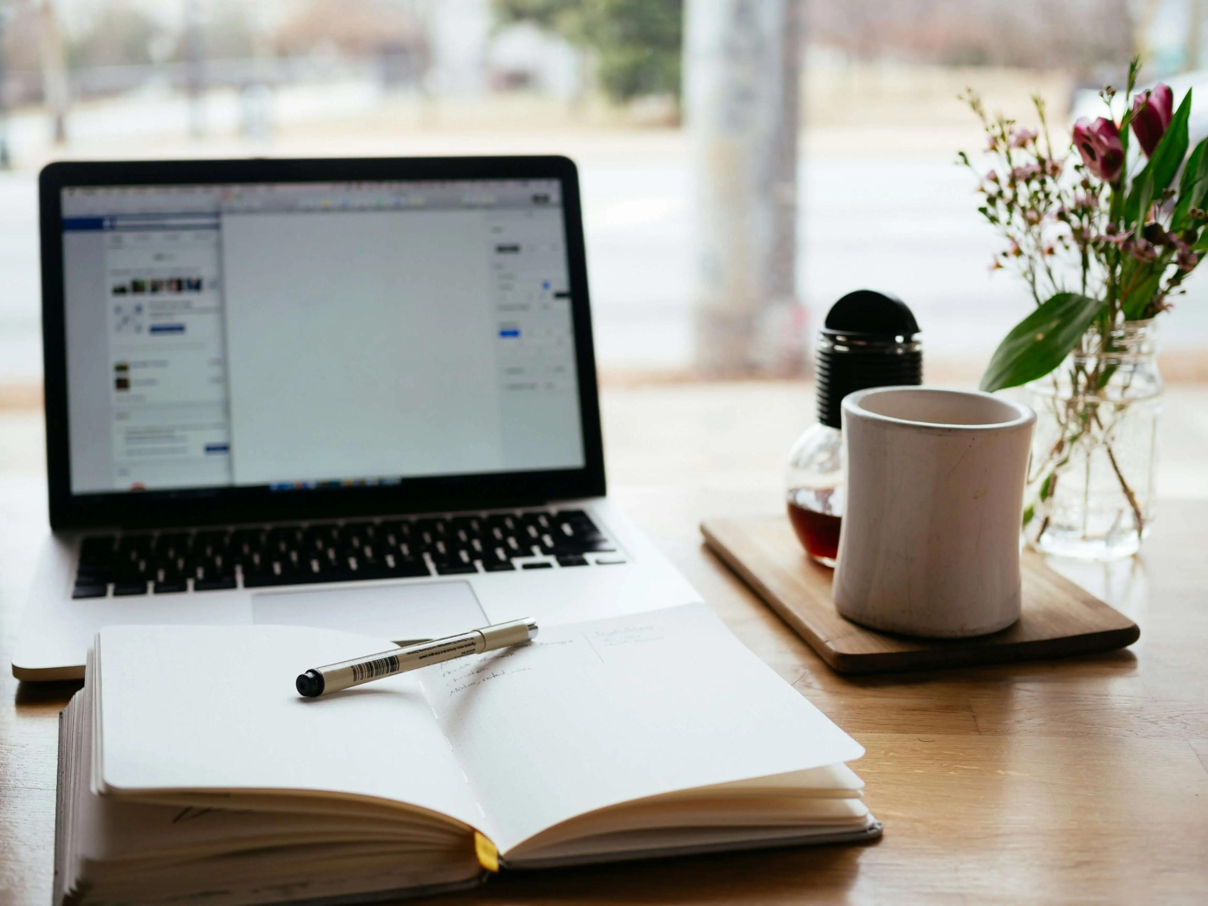 Laptop computer with schedule and course content