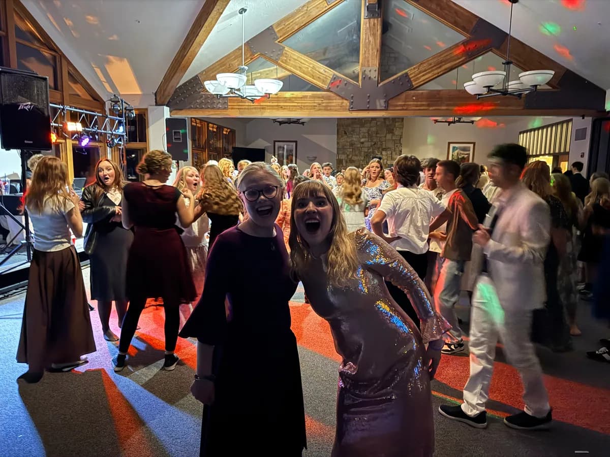 Students dancing at the Youth Conference formal dance